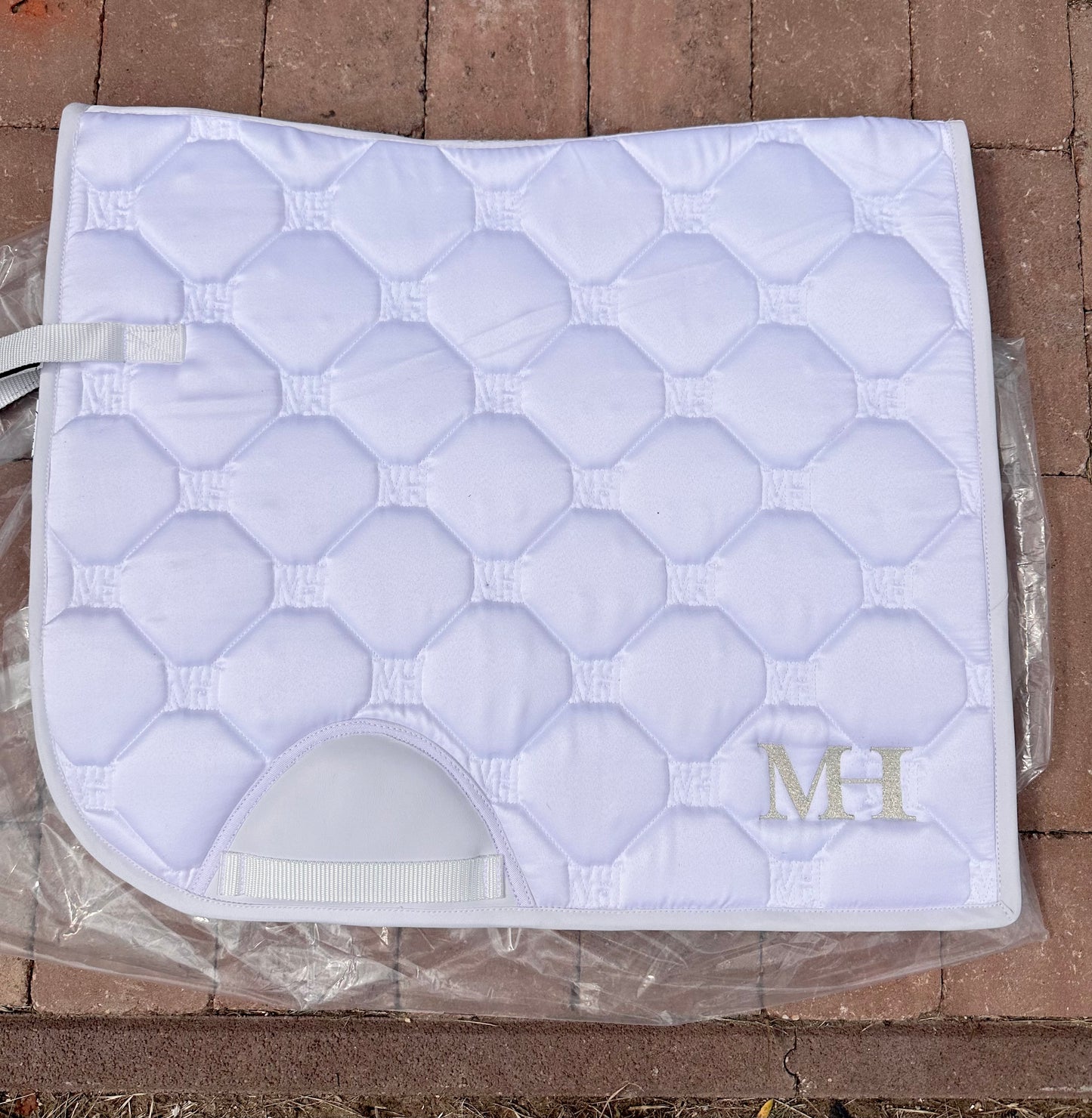 Dressage - Satin Saddlepad SET - Show White