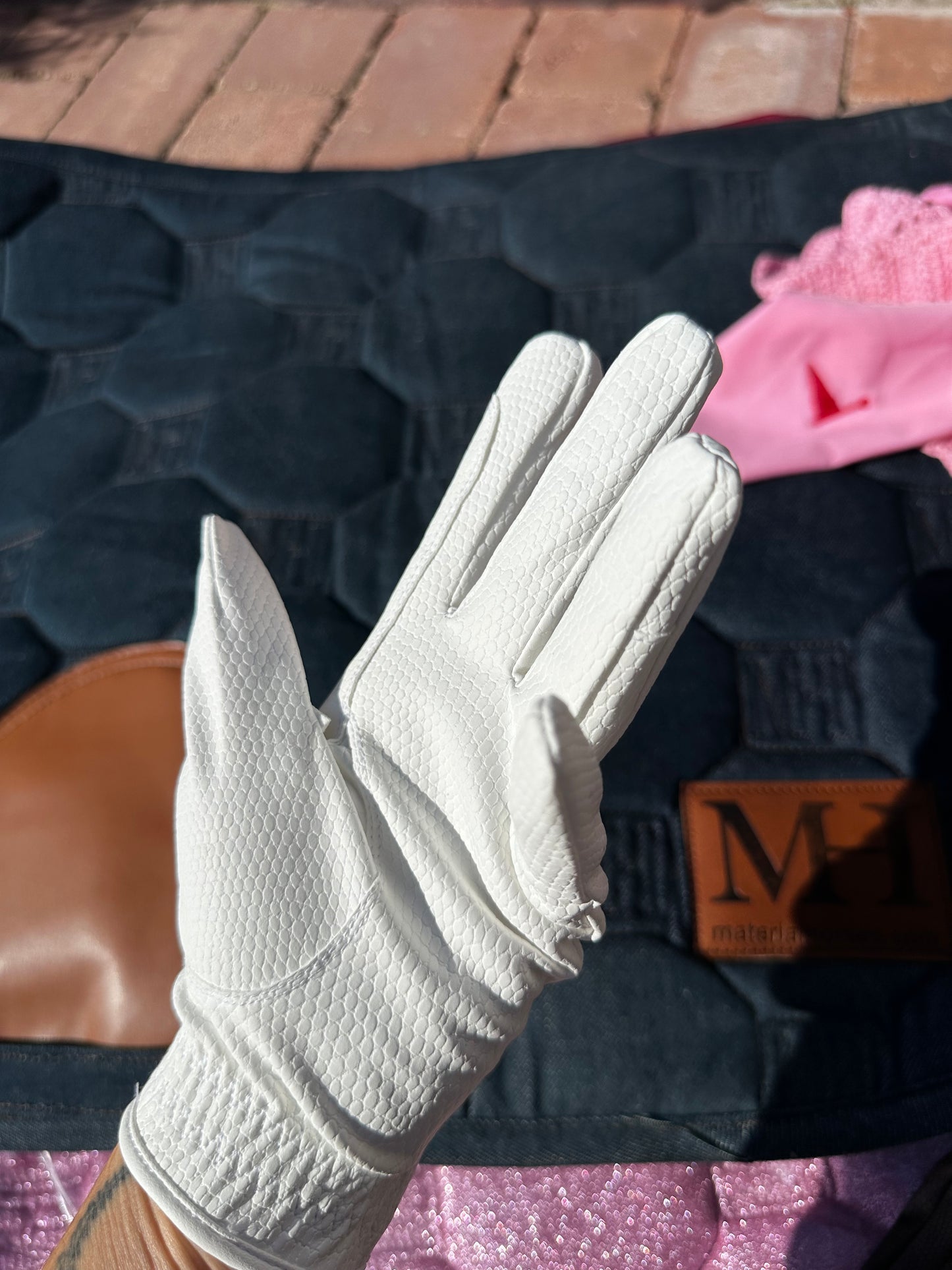 Csipkés Verseny Kesztyű - Fehér