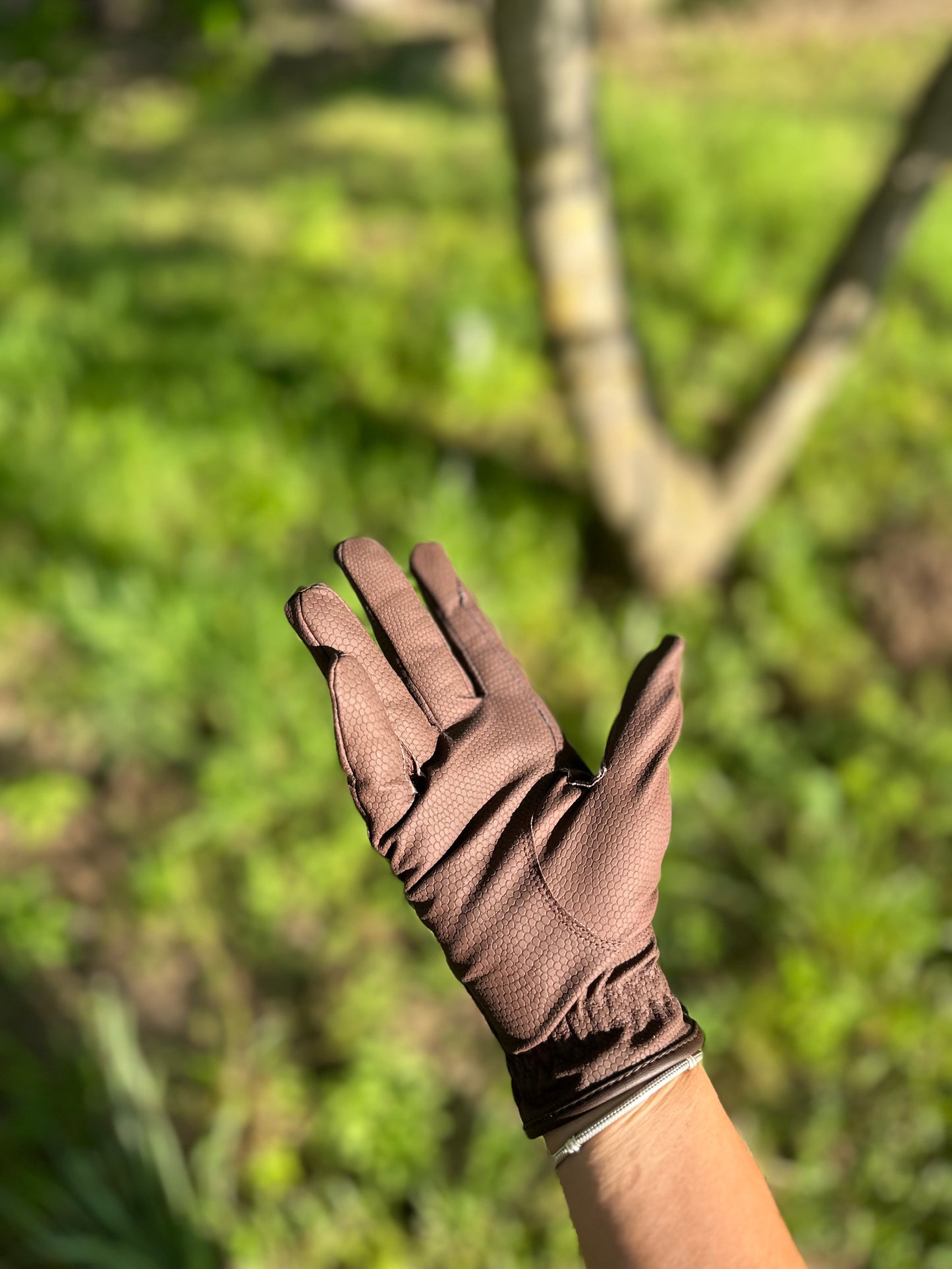 Szintetikus Bőr Lovaglókesztyű - Brown 🤎