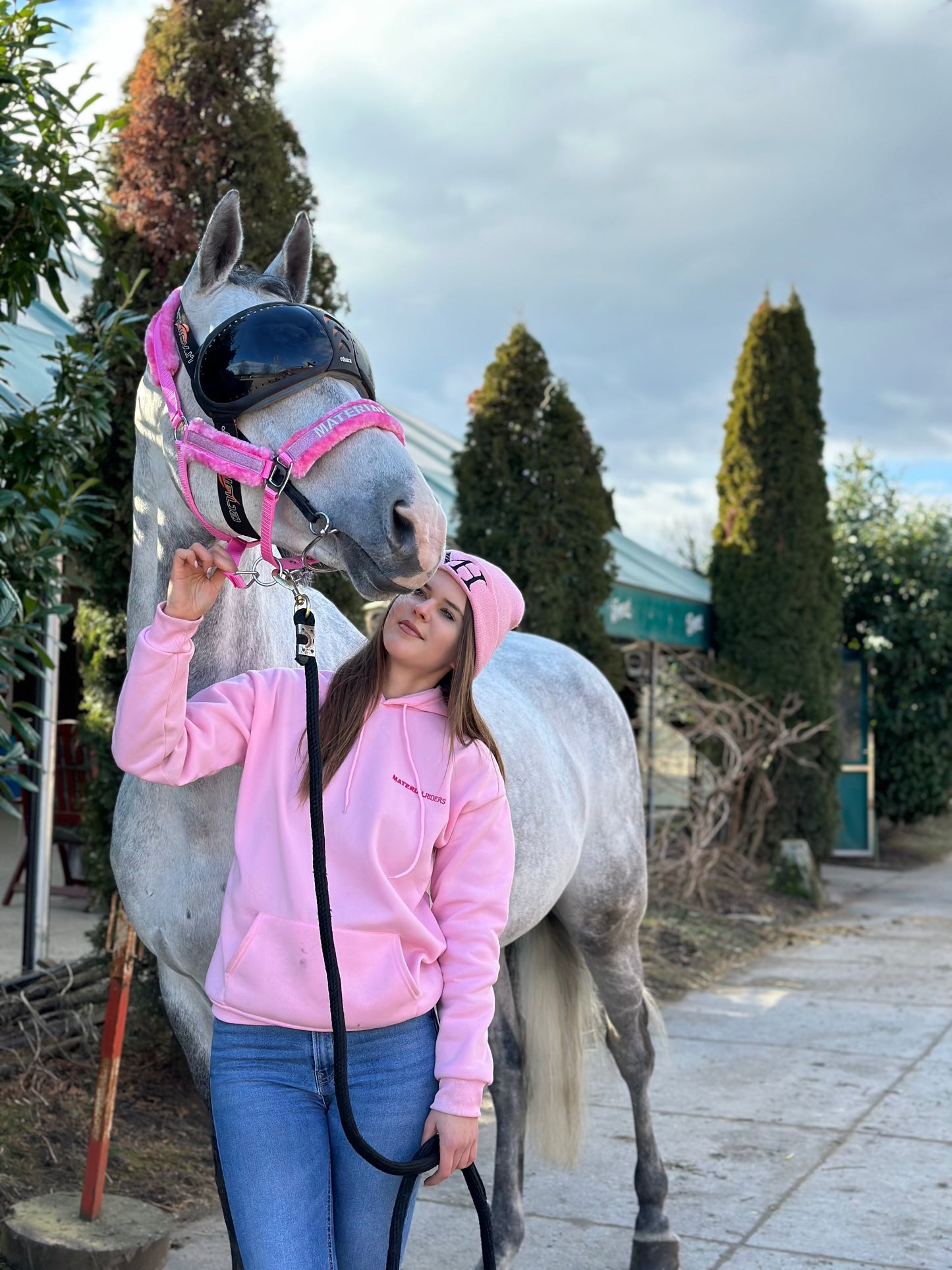 Material Horses Glitter Transfer Halter - Baby Pink