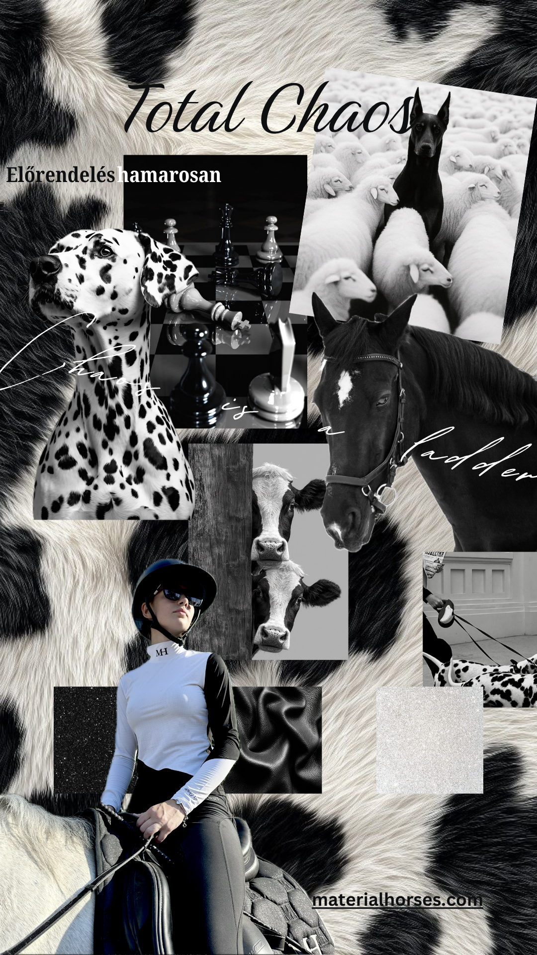 Előrendelés - Total Chaos - Limited Glitter Saddlepad -Jump🖤🤍