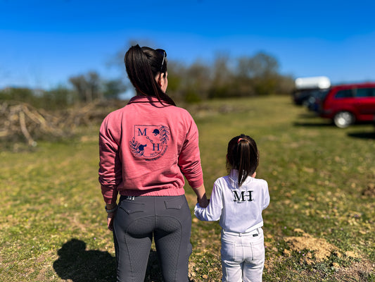 Crop pulóver - Dusty Pink x Navy