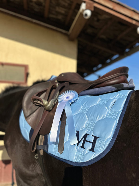 Literally Summering - Satin Saddlepad - JUMP💙🩵