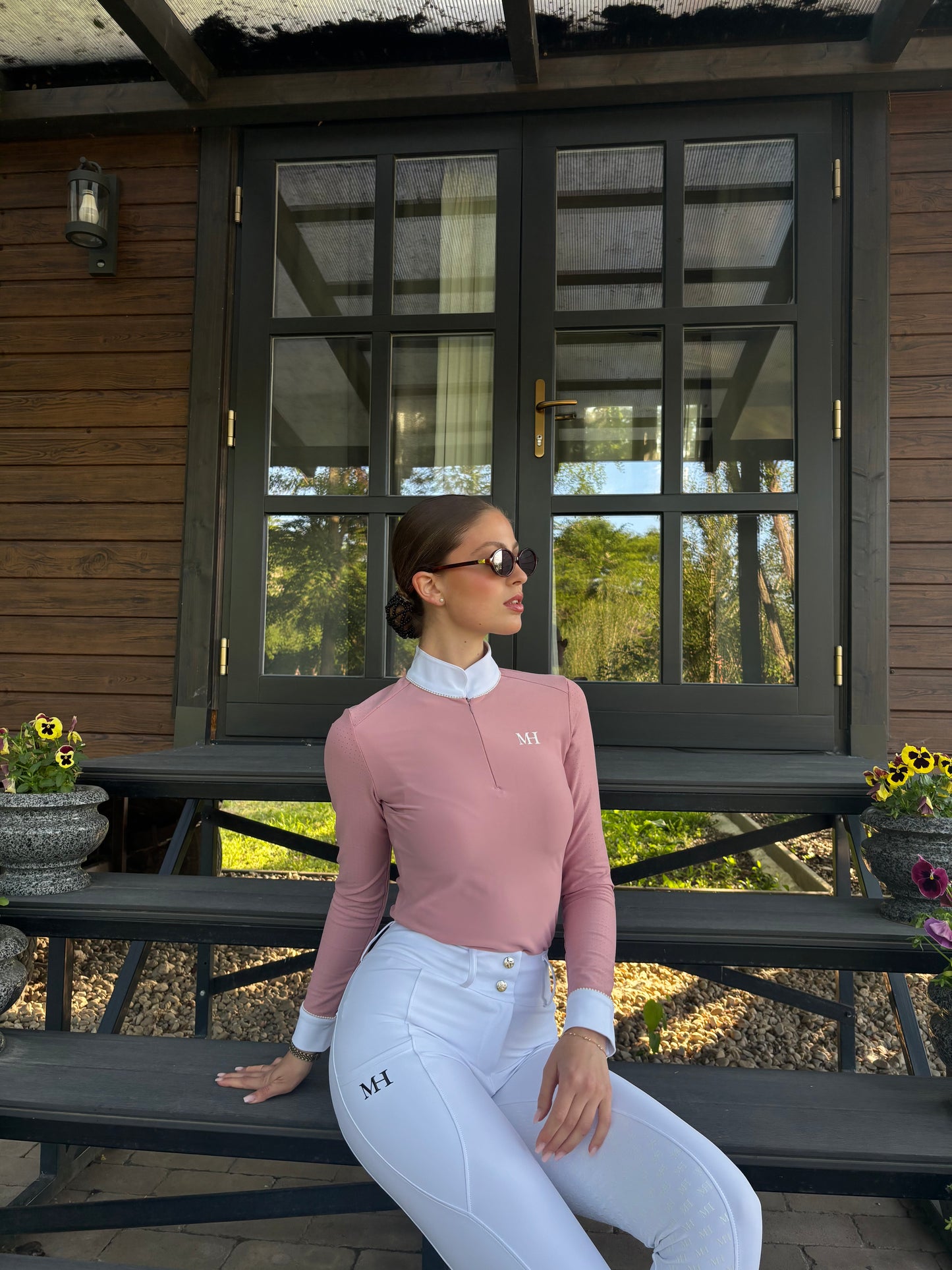 Longsleeve Show Top - Baby Pink Pearls 🌸🏆