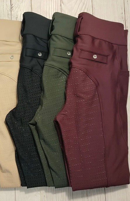 Bevezető áron - Full Seat Silicone Breeches - Double Pocket - Olive 🫒