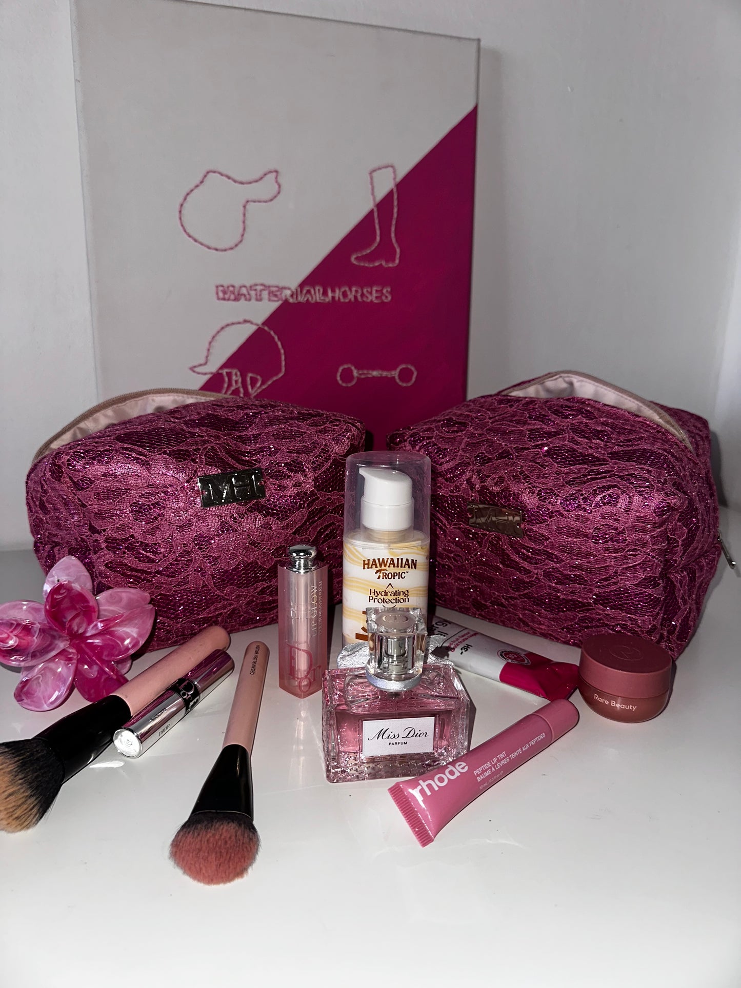 MH - Beauty Bag - Pink csipke🎀