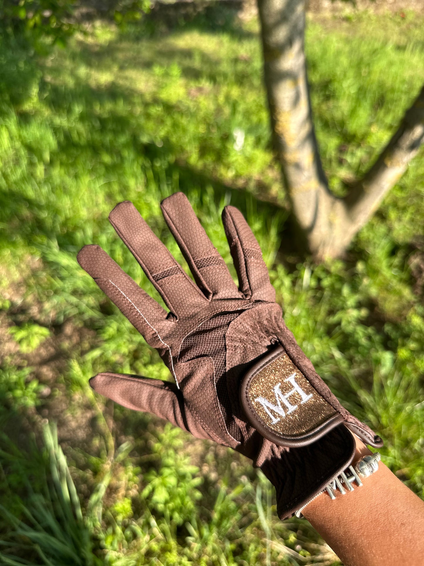 Szintetikus Bőr Lovaglókesztyű - Brown 🤎