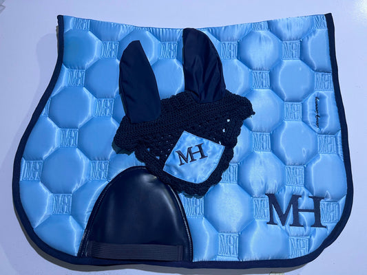 Bevezető áron - Literally Summering 🩵🌊💙- Satin Saddlepad SET - PONY