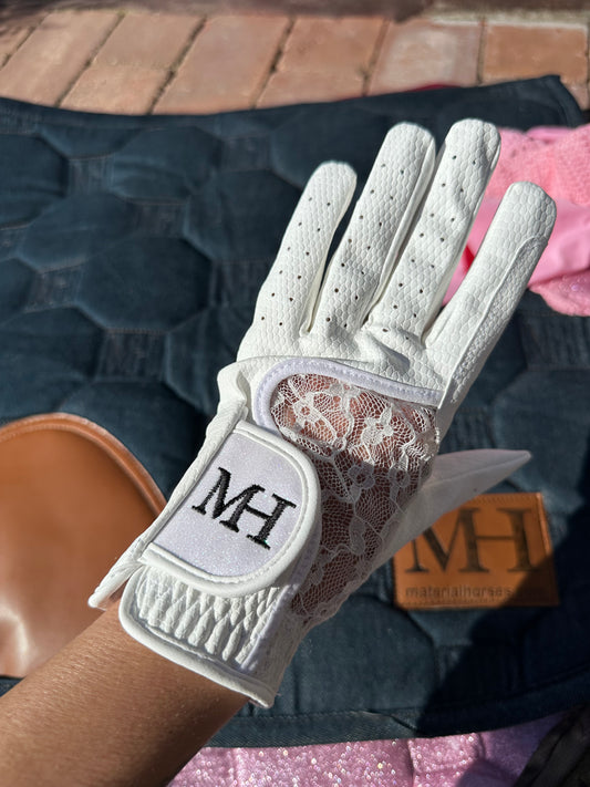 Csipkés Verseny Kesztyű - Fehér