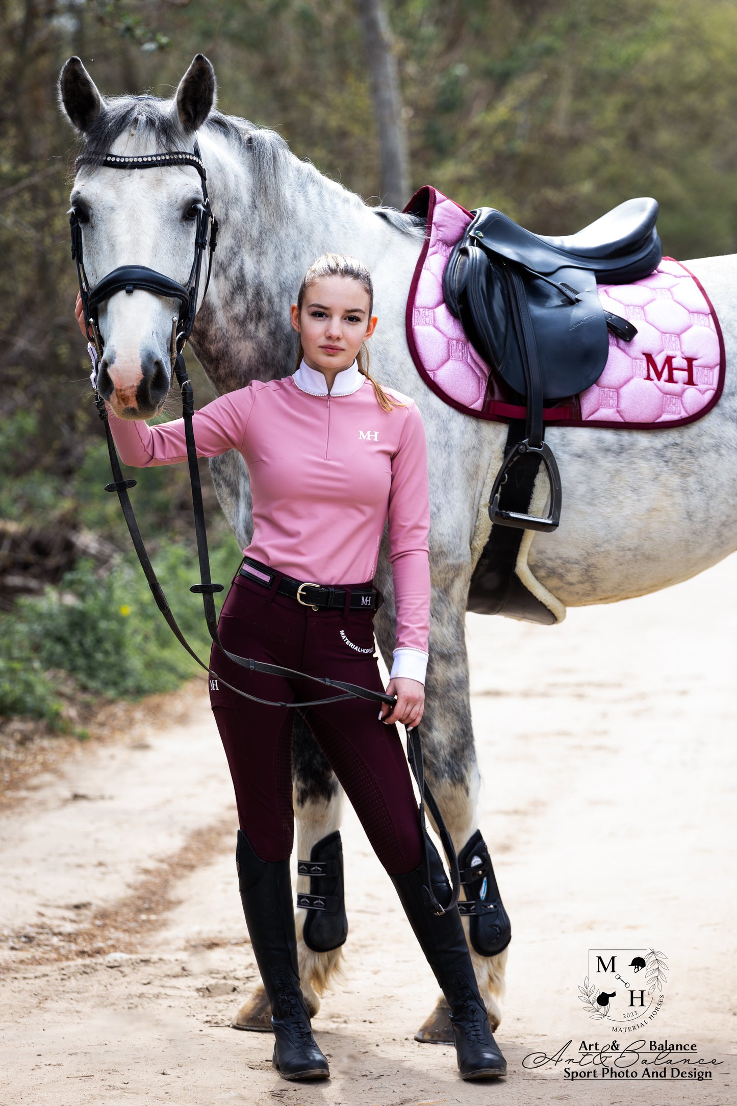 Longsleeve Show Top - Baby Pink Pearls 🌸🏆