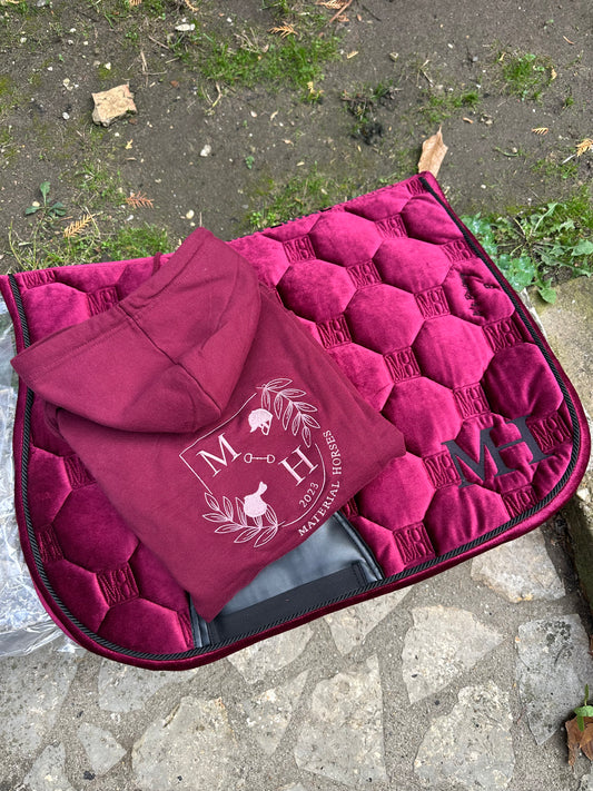 Hoodie - Burgundy / Dusty Pink
